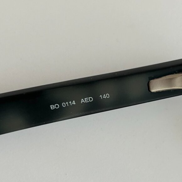 Boss Orange Eyeglasses Frame BO 0114 Metal Half Rim in Black unisex - Picture 9 of 12